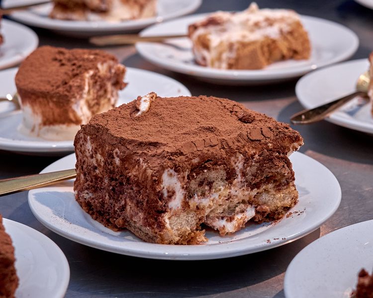 Classic Italian tiramisu dessert at Punch pizza