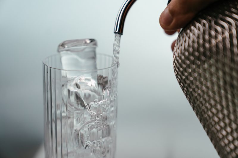 San Pellegrino sparkling water at Punch pizza
