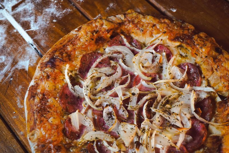 Spicy Diavola punch pizza with Calabrian chili